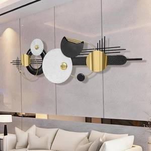lot 6314 image: Lucky Monet Large Metal Wall Art Modern Geometric Circular Wall Sculpture