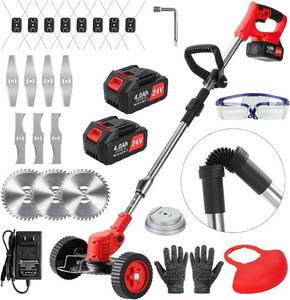 Cordless Electric Weed Wacker 24V, 3-in-1 Grass Trimmer with 2x4.0Ah Batt