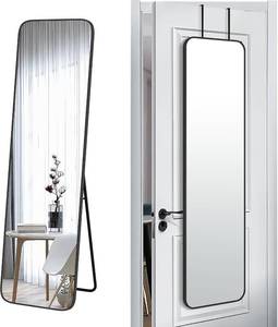 lot 6337 image: SCWF-GZ 57x16 Full-Body Mirror, Wall-Mounted Aluminum Frame, Black