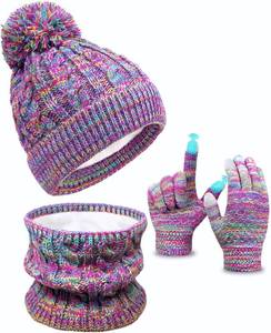 lot 6433 image: Kids Winter Hat Gloves Scarf Set for Toddlers 3-10, Beanie & Mittens