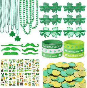 lot 6437 image: Pinkcow St Patricks Day Party Favors   Necklaces, Bracelets, Glasses 160Pcs
