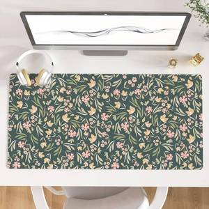 lot 6500 image: Rectangular Mouse Pad, Non-Slip, 32x16 cm, Green Flowers & Branches