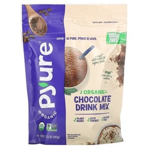 lot 6682 image: Pyure Organic Chocolate Drink Mix, Keto, 0 Sugar, 7.23 oz (205 g)