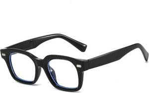 lot 6706 image: JOVAKIT Thick Blue Light Blocking Glasses for Women Men, Rectangle Eyeglasses