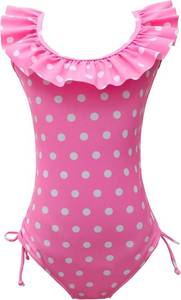 lot 6733 image: Girls Adjustable Double Ruffle Swimsuit - 8