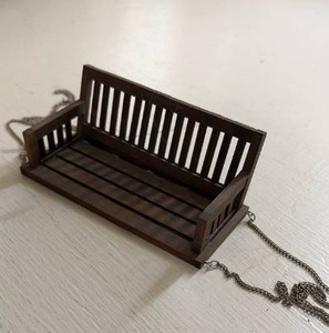 lot 168 image: Miniature Porch Swing with Metal Chain