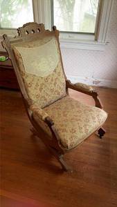 lot 241 image: Victorian Platform Rocker on Wheels