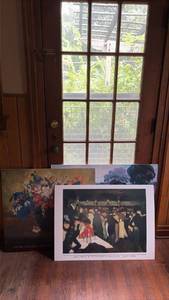 lot 254 image: Art Museum Exhibition Posters Lot of 3 Edgar Degas Gauguin Guggenheim