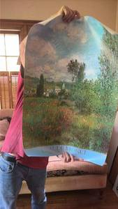 lot 258 image: Claude Monet Art Print Poster Collection Poppy Field and River Scene