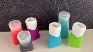 lot 278 image: (6) Go Gear Silicone Squeezable Travel Bottles 3oz Through 1.25 oz