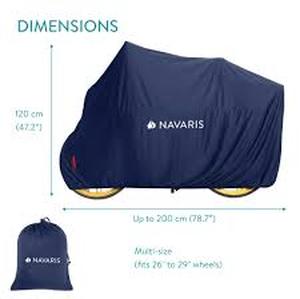 lot 8135 image: Navaris Stretch Bike Cover, Navy