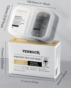 lot 8148 image: -Venrock Pore FacLD uo Clay Mask Seul Amazon White Clay Black ud  Targeted T- Zone & I-Zone Can for Deep Cleansing & Pore Reining