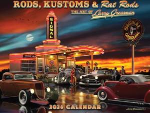 lot 8159 image: Hot Rod Calendar 2026 Larry Grossman Classic Muscle Car Monthly Wall Calender 12 Month  American Made In The USA