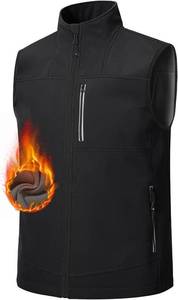 lot 8189 image: MoFiz Mens Vest Outerwear,Vest for men,Full Zip Fleece Lined Light Softshell Windproof Sleeveless Jacket for Hiking Golf Size Small