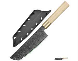 lot 8201 image: FULLHI Japanese Damascus Steel Black Knife