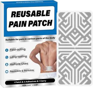 lot 8215 image: Reusable Pain Patch, for Sore Muscle Relief - Pain Relief Patches for Back, Foot, Knee, Neck & More, Easy Adhesive Application, Fast Acting