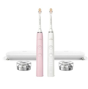 Philips Sonicare DiamondClean Connected Rechargeable Battery Powered Toothbrush 2-Pack Pink/White