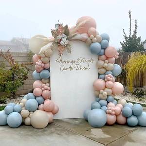 lot 8289 image: Zesliwy Gender Reveal Balloons Garland Kit, Dusty Pink Blue Sand White  Dusty Pink and Dusty Blue Sand White Balloons, for Gender Reveal Birthday Bridal Shower Party Decoration