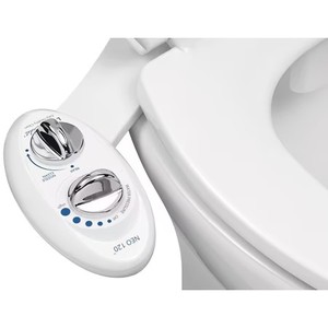 lot 8292 image: LUXE Bidet Neo 120 Luxury Fresh Water Self-Cleaning Non-Electric Bidet Attachment, White
