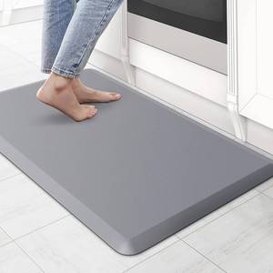lot 8301 image: KitchenClouds Kitchen Mat Cushioned Anti Fatigue Rug 17.3x28 Waterproof Non Slip Standing Desk Mat Comfort Floor Mats for Kitchen House Sink Office (Grey)