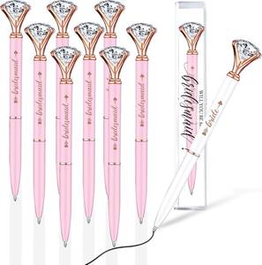 lot 10404 image: 10 Pcs Bridal Shower Pens Crystal Diamond Ballpoint Pens Bridesmaid Pens for Wedding Baby Shower Bachelorette Party Favors Pink