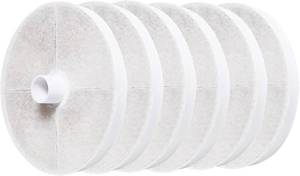 lot 10436 image: Amazon Basics Replacement Filters for 3L Pet Water Fountain, Pack of 6, White