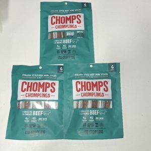 lot 10450 image: 3 Pack CHOMPLINGS Italian-Style Beef Sticks - 6ct0.5oz