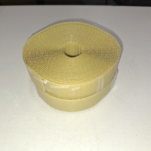 lot 10549 image: 1 Inch Self Adhesive Hook and Loop Strips - 5 Yard Set - Beige Sticky Back Tape Fastener - Light Weight