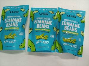 lot 10569 image: 3 Packs The Only Bean Roasted Edamame Beans Sea Salt, 4oz