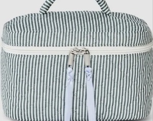 lot 10597 image: Womens wild fable Cosmetic Bag White And Green Stripes