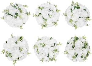 lot 10611 image: 6 Pcs Flower Ball Arrangement Bouquet, Fake Rose Balls for Centerpieces Wedding Flowers, Artificial Rose Arrangements Artificial Silk Ball for Party Home Decor