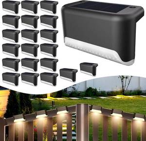 lot 10667 image: BKBB PPBB Solar Deck Lights Outdoor, 20 Pcs Solar Step Lights, Waterproof LED Solar Lights for Outdoor Stairs, Step, Fence, Yard, Patio, Railing, Garden and Pathway