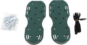 lot 14107 image: Mingzhe Lawn Aerator Shoes 26 Steel Metal Spikes Aerating Sandals Aerator Sandals Adjustable Straps Long Spikes with Metal Buckles for Yard Soil One Size