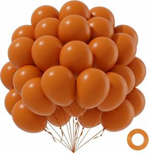 lot 14115 image: Burnt Orange Balloons Burnt Orange Latex Balloons Party Balloon for Fall Themed Bridal Baby Shower Wedding Graduation Birthday Party Decorations