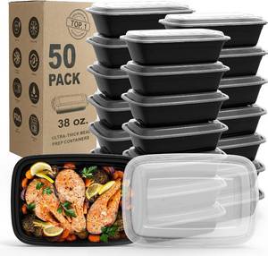 WGCC Meal Prep Containers, 50Pack 38OZ Food Storage Containers With Lids, Reusable Food Prep Containers, To Go Containers With Lids, BPA-free, Stackable, Microwave/Dishwasher/Freezer Safe