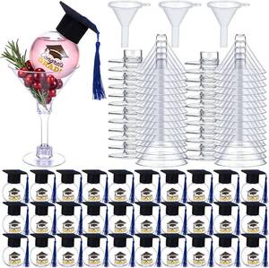 lot 2026 image: 30 Sets Graduation Party Favors 2026 Fillable Drink Ornaments with Mini Grad Caps and 5oz Cocktail Glasses, Congrats Grad Party Supplies, Class of 2026 Decorations and DIY Gifts(Blue)
