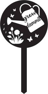lot 14186 image: Grow Dammit Funny Garden Signs, Unique Outside Gardening Decor Outdoor, Flower Vegetable Garden Plant Accessories, Fun Gardening Gifts for Women Men Mom Gardeners Who Love Plants