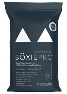 BoxiePro Deep Clean, Scent Free, Probiotic Clumping Clay Litter, 40 lb.