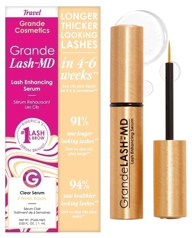 lot 119 image: 2 Grande Cosmetics GrandeLASH-MD Lash Enhancing Serum - Peptide & Vitamin Infused Formula for Longer, Thicker, Fuller Looking Lashes - Ophthalmologist Tested, Cruelty-Free