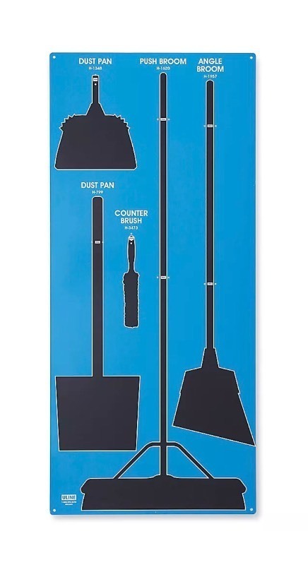 lot 24 image: Uline 5S Dry Zone Shadow Board - Blue Retails $420