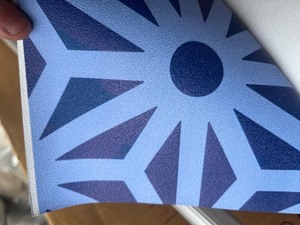 lot 114 image: XL Roll of Wall Art Material - Blue Beautiful Design