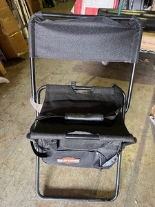 lot 51 image: Harley Davidson Camping Foldable Chair Stool W Storage Pack - Unique and Useful