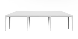ZENY 10'x 30' White Gazebo Wedding Party Tent Canopy with 6 Windows & 2 Sidewalls *Retails $120*