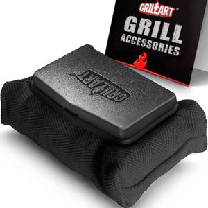 lot 28310 image: GRILLART Grill Brush Bristle Free, Replaceable BBQ Cleaning Pad (No Handle), Safe Replacement Cleaning PadHead for Cast IronStainless Steel Grates - Dark Black - Retail $35