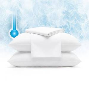 lot 28326 image: Serta Power Chill Cooling Pillow Protectors, Stain Resistant and Zippered Pillow Protector, Protects Pillow from Dust and Dirt (2 Pack), StandardQueen, White - Retail $30