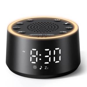 lot 28359 image: Nova Sound Machine Alarm Clock, White Noise for Sleep, Black - Retail $21