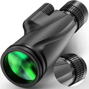 lot 28361 image: Monocular Telescope 80 x 100 High Powered Monoculars for Adults with Tripod, Monocular for Smartphone Suitable for Bird Watching Larger Vision Monoculars for Adults with BAK4 Prism & FMC Lens Black - Retail $19