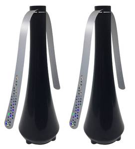 lot 28363 image: Fly Swatter for OutsideInside Meal, Picnic, Barbeque, Events - Battery Operated Food Spinning Fan (Black Color, 2pcs) - Retail $26