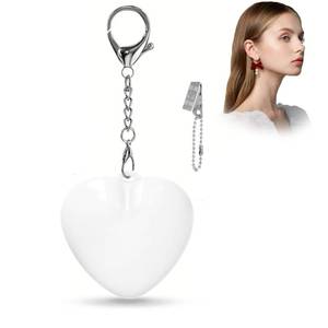 lot 28423 image: Purse Light with Auto Sensor, Touch Control, Rechargeable Heart Shaped Handbag Light for Inside Purse, Perfect Valentine Gifts for Women (White 1pc) - Retail $8