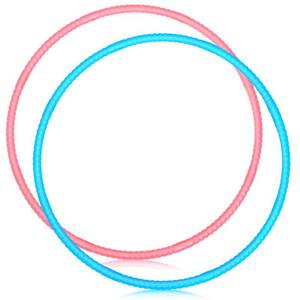 lot 28430 image: 2 Pcs Toy Hoop Exercise Hoop Detachable Adjustable Plastic Hoops Playground Equipment for School Colored Hoops Circles Exercise Ring for Teens Dog Agility Equipment(Pink and Blue) - Retail $14